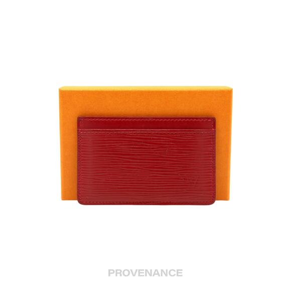 🔴 Louis Vuitton Card Holder Wallet - Red Epi Leather - Picture 1 of 8